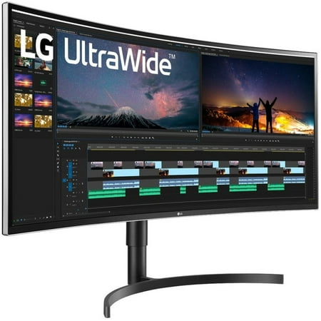 LG - 38” UltraWide Curved WQHD+ IPS HDR10 Monitor (HDMI) - Black