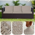 4 Pack 100 Waterproof Patio Sofa Cushion Covers, Stretch Outdoor