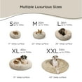 thumbnail image 3 of Original Calming Donut Shag Cuddler Pet Bed in Taupe, 23x23, 3 of 6