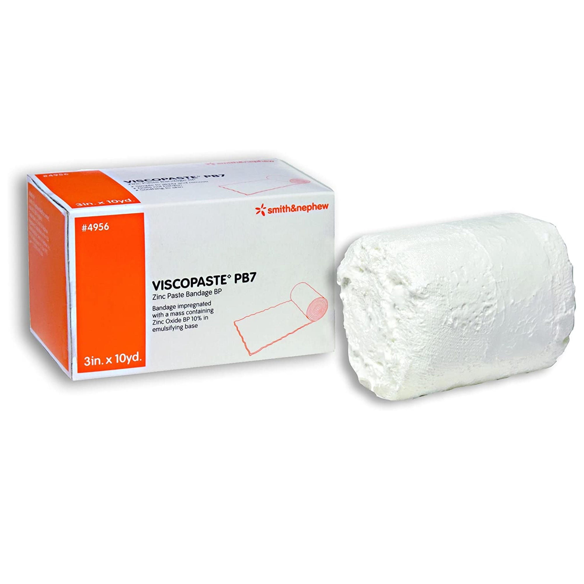 Viscopaste PB7 Zinc Paste Bandage, Impregnated Dressing, 3 in x 10 yds, 12 Count, 1 Pack