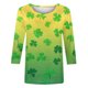 thumbnail image 5 of TaTaai Women's Fashion St. Patrick's Day Unstructured Print Loose Casual Round Neck 3/4 Sleeve T-Shirt Pullover Gift, 5 of 6