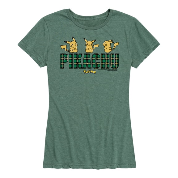 Pokémon - Plaid Pikachu - Women's Short Sleeve Graphic T-Shirt