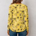 thumbnail image 7 of Women Waffle Knit Long Sleeve Blouse Henley Neck Half Button Shirt Loose Fit Casual Tunic Top L, 7 of 7