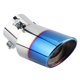 thumbnail image 2 of Tubo De Escape Curvo De Coche Universal De Acero Inoxidable Azul Cromado Silenciador Trasero Punta Garganta Trasera Yuarrent VI003574-00, 2 of 7