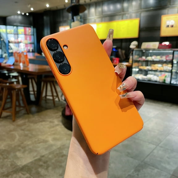 Feishell for Samsung Galaxy S24 Plus Premium Case, Hard PC Slim Design Lightweight Protection Shock-Resistant Ultra-Thin Perfect Fit Anti-Scratch Durable Cover for Samsung Galaxy S24 Plus,Orange