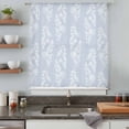 thumbnail image 4 of Light Blue Botanical Sheer Curtains 54 Inches Long, Pastoral Elegant Spring Floral Light Filering Curtains, Breathable Simi Curtain Privacy Drapes for Kitchen Bathroom Small Window Treatment, 4 of 9