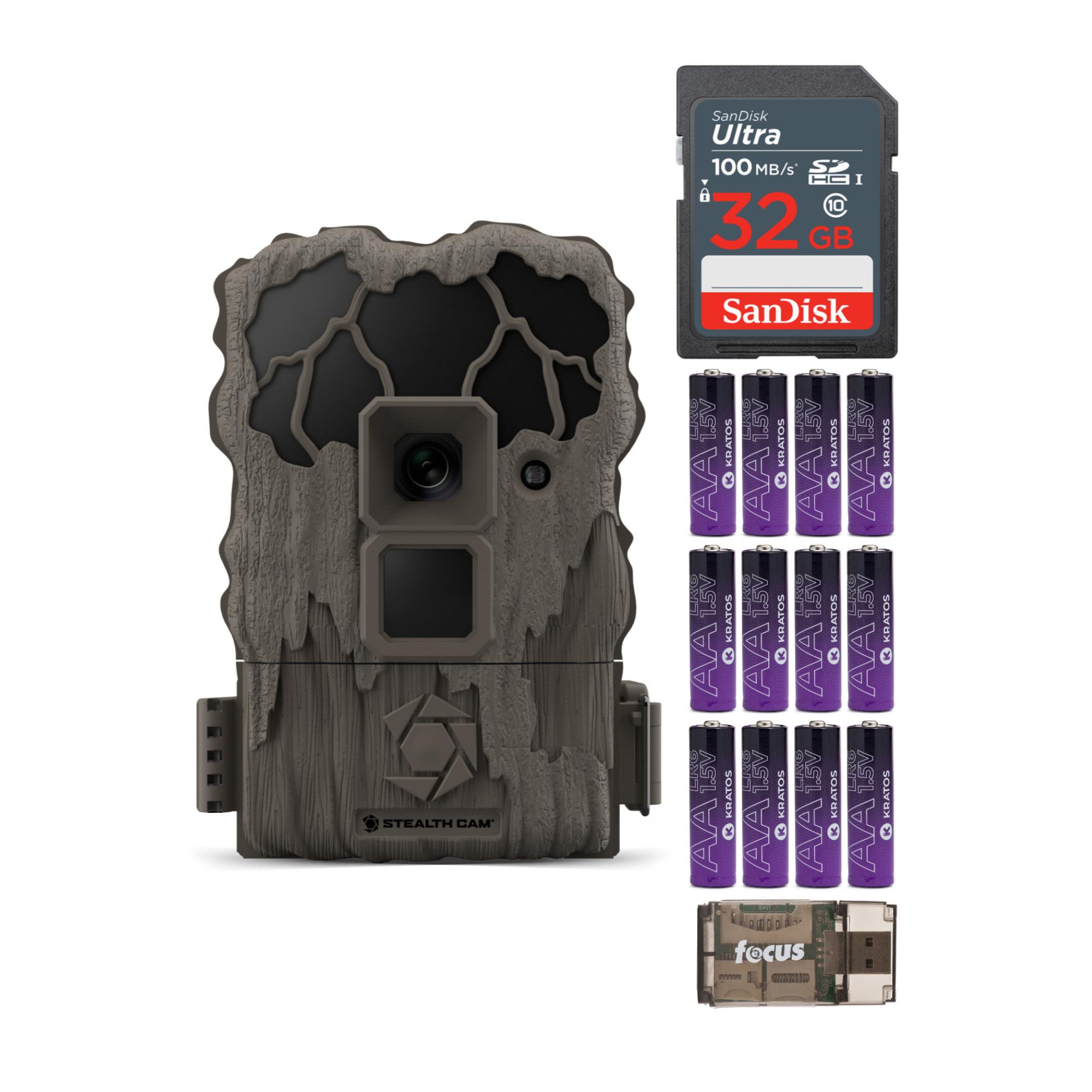 Stealth Cam QS22 Wildview Infrared Game Trail Deer 22MP Camera Bundle