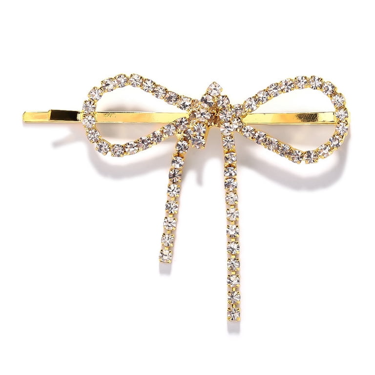 Vorkoi 2PCS Bow Hair Clips Rhinestone Hair Accessories  display picture 3