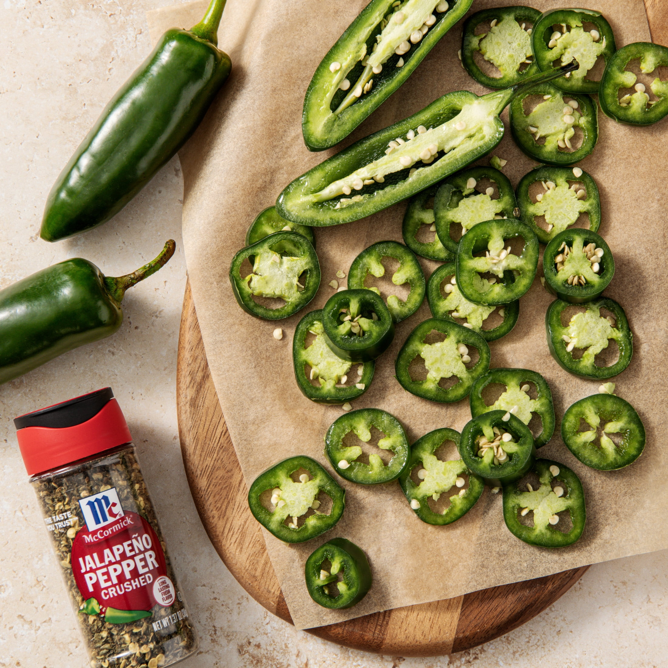(4 pack) McCormick Crushed Jalapeno Pepper, 1.37 oz Bottle