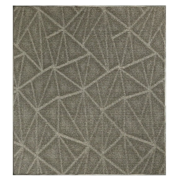 Furnish My Place Modern Indoor/Outdoor Commercial Solid Color Rug - Neutral, 4' x 4', Square, Pet and Kids Friendly Rug. Made in USA, Area Rugs Great for Kids, Pets, Event, Wedding