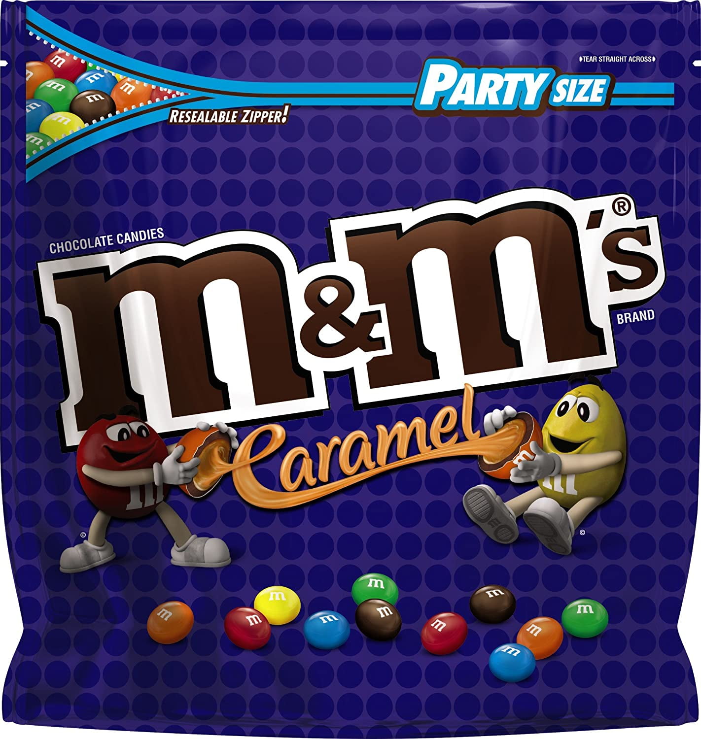 M&Ms Party Size Candy Bag, Caramel Chocolate, 38 Ounce