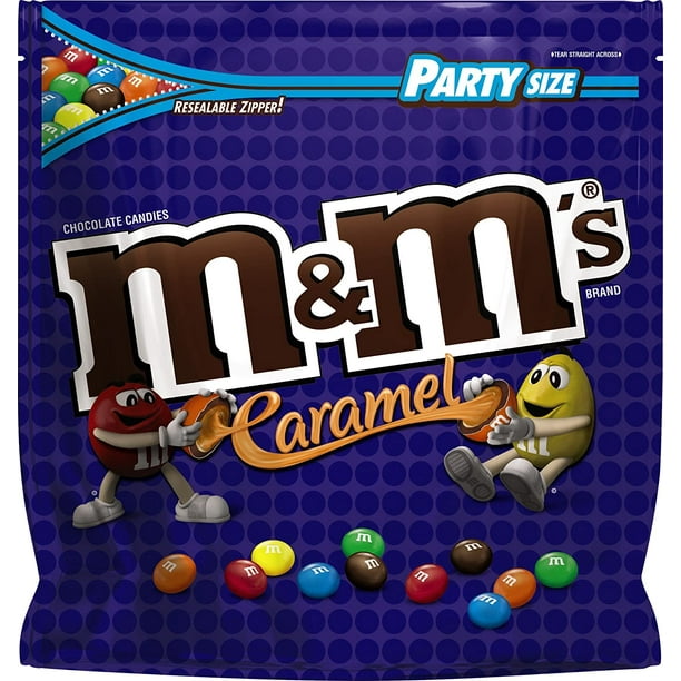 M&Ms Party Size Candy Bag, Caramel Chocolate, 38 Ounce