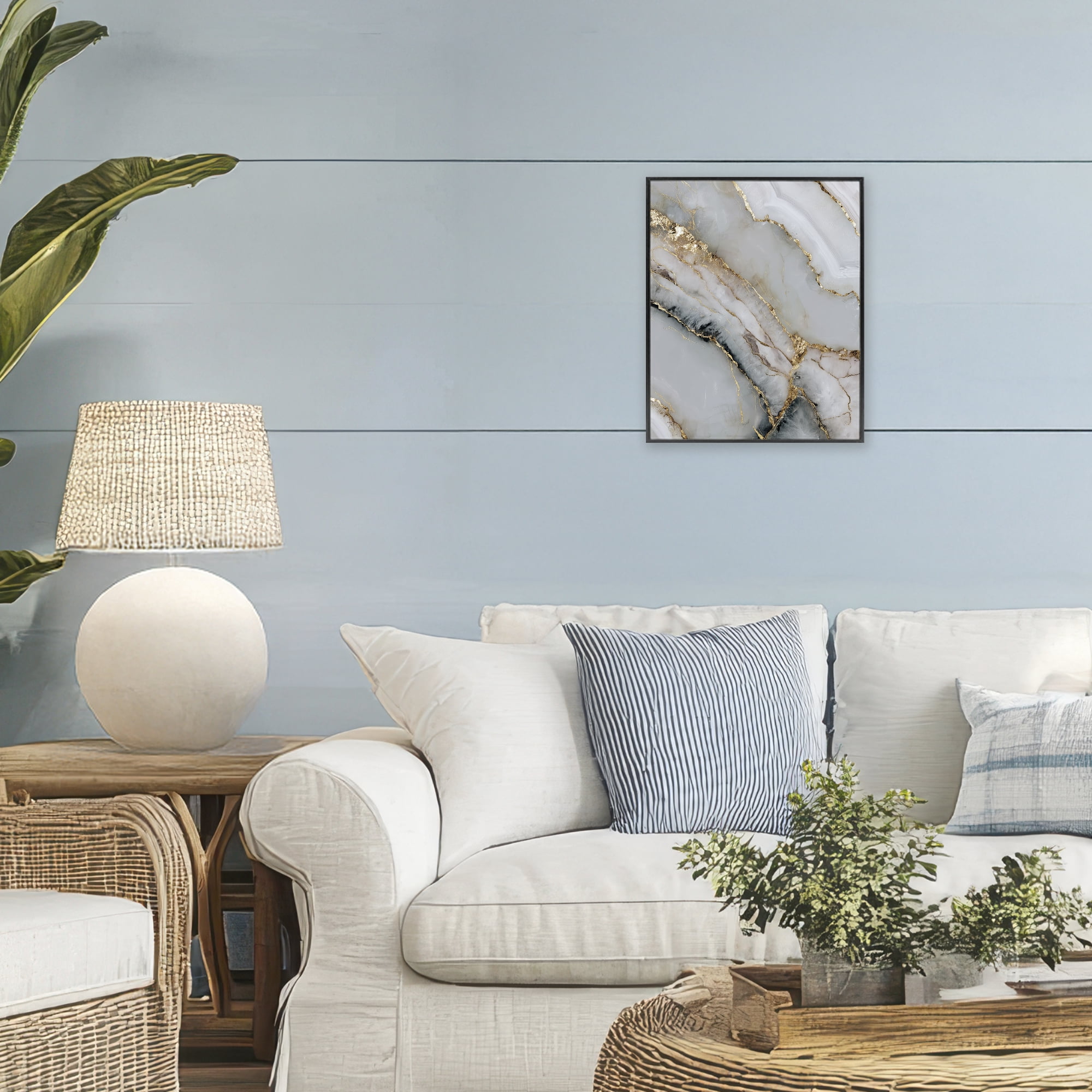 Stupell Industries Glinting Abyss Geode Black Framed Giclee Art, design by Svetlana Aleynikova