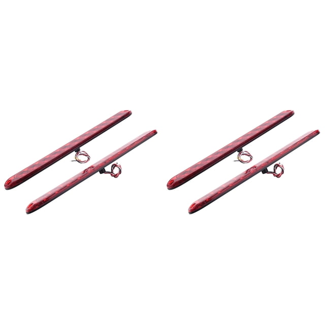 4Pcs Red 15 Inch 11 LED Trailer Light Bar Sealed Stop Turn Tail Park Third 3Rd Brake Light