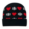 thumbnail image 1 of Gorro de punto con solapa navideña, gorro de punto cálido para el hogar, tejido suave, diseño unisex, uso diario, regalo elegante, gorro de invierno acogedor, accesorio festivo., 1 of 9