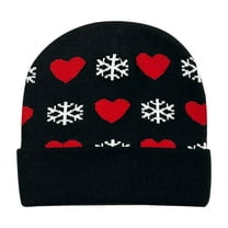 PRETXORVE Christmas Decorations, Christmas Tree Decorations, Christmas Turn-Up Knit Hat - Warm Home Knit Hat - Unisex Knit Hat - Christmas Knit Hat