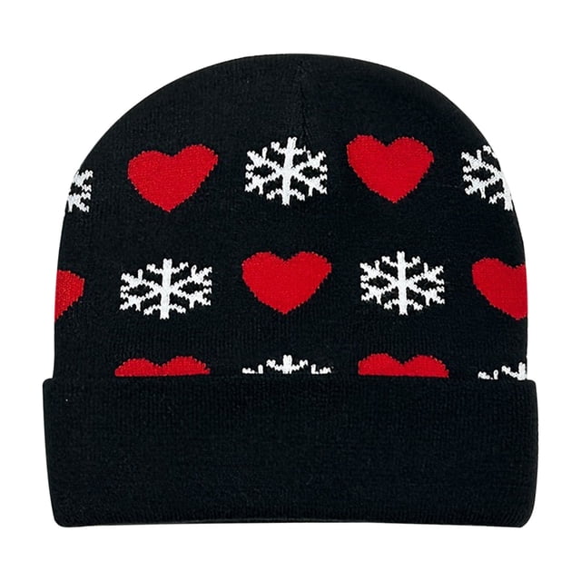 Gorro de punto con solapa navideña, gorro de punto cálido para el hogar, tejido suave, diseño unisex, uso diario, regalo elegante, gorro de invierno acogedor, accesorio festivo.