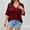 Wine-03, variant on Perfectbot Women Plus Size Blouse Summer Casual T-Shirt Short Sleeve V Neck Top Woman Clothing