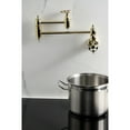 thumbnail image 3 of Kingston Brass KS3102RKZ Wendell Wall Mount Pot Filler Faucet with Knurled Handle, Polished Brass, 3 of 7