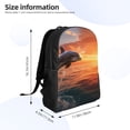 thumbnail image 4 of Fotbe Sunset Dancing Dolphin B Travel Laptop Backpack, Business Slim Sturdy Laptops Backpack, Water Resistant College School Computer Bag Gift for Men & Women Fits 15.6 Inch Notebook, 4 of 8