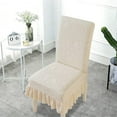 thumbnail image 7 of Yhmxh Dining Chair Covers with Skirt, Dining Room Chair Covers, Stretch Parsons Chair Slipcover, Kitchen Chair Protector Slipcover Removable Washable Dining Chair Covers for Home, Party, Ceremony, 7 of 7