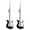 Black, variant on Fashion Cute Metal Black White Music Bass Electric Guitar Dangle Drop Earrings for Women Music Lovers teacher singer Hypoallergenic Personalized Jewelry Gifts