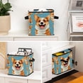 thumbnail image 6 of Corgi Foldable Toy Box with Handle Storage Bin, 10.8"x10.5"x10.6", Large Capacity, 6 of 6
