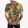 thumbnail image 6 of Wukai Robot and Monsters Men’s Polo Shirts,Quick-Dry Athletic Shirt,Classic Fit Shirts-Small, 6 of 8