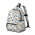 thumbnail image 2 of Excavator and Sun White Pattern Backpack for School, Cute School Bag with Adjustable Shoulder Straps and Padded Back, 13.4"x11"x4.7", 2 of 5