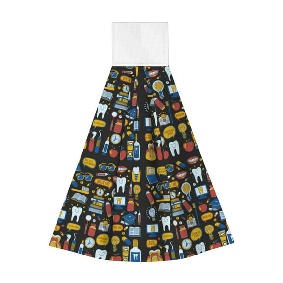 Yiaed Teeth Print Coral Velvet Wipes Absorbent Wipes Cleaning Cloths Household Table and Dish Wiping Cloths