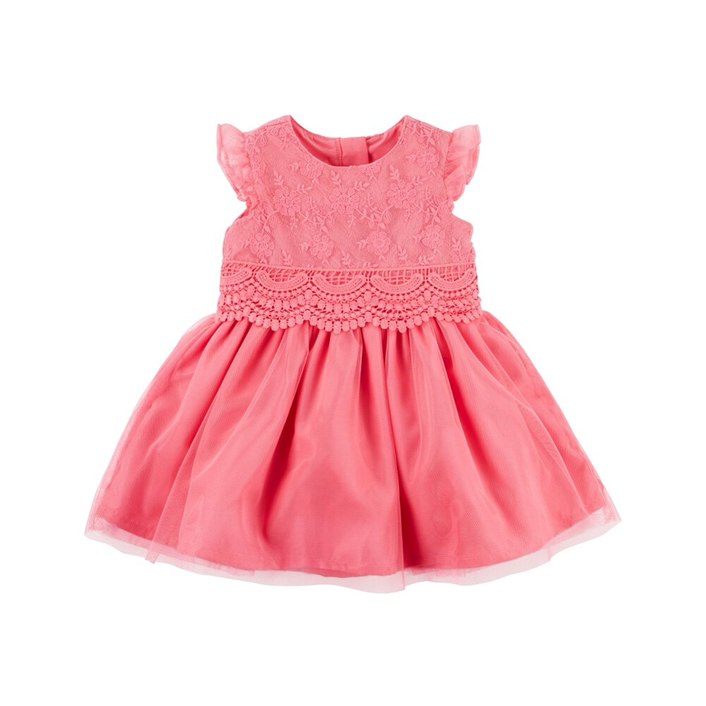 Carter's Carters Baby Clothing Outfit Girls Floral Tulle Dress Pink