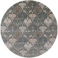 thumbnail image 1 of Ahgly Company Machine Washable Indoor Round Industrial Modern Puce Purple Area Rugs, 7' Round, 1 of 7