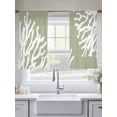thumbnail image 5 of Coral Sage Green Sheer Curtains 45 Inch Length 2 Panels Set for Living Room/Bedroom, Coastal White Ocean Marine Nautical Beach Curtain Sheers Drapes Rod Pocket Curtains Window Treatment 52''x45''x2, 5 of 7