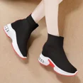 thumbnail image 5 of Women‘s Elastic High-Top Thick-Soled Round Toe Platform Sneakers with Height-Increasing Socks 2024, 5 of 5