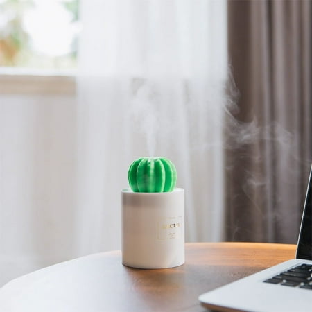 

Spring Savings Clearance items Home Deals! RBCKVXZ Cactus Humidifier with Night Light Mini Cool Mist 280ml USB Portable with humidifiers for bedroom On Clearance