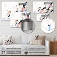thumbnail image 4 of Designart "Bold Stripes Peach Blue Fusion" Cubism Metal Wall Art Prints, 4 of 5