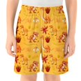 thumbnail image 2 of Glisme Summer Shorts For Boys Swim Shorts With Dinosaur Beach Shorts For Toddler Kids Kids Athletic Shorts Playwear Loose Pants Size 11-12 Years Orange, 2 of 4