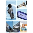thumbnail image 4 of Wireless Earphone, Less Interference 300mAh Battery V5.5 Version Lavalier Microphone Fast Transfer Speed  for Karaoke Voice Calls, 4 of 7