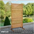 thumbnail image 5 of 6.1ft H x 3ft W (1 Panel) Freestanding or Surface Mounted Enclo Privacy Screen, Wood Fence Screen, Outdoor or Indoor Decorative Privacy Panel, Great for Balcony, Patio, Deck, EC18030, 5 of 10