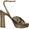 thumbnail image 6 of Sam Edelman Kristen Bronze Multi Block Heel Ankle Strap Square Toe Heeled Sandal (Bronze Multi, 9), 6 of 6