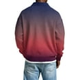 thumbnail image 3 of CCRFTGI Polo Shirts for Men Casual Waffle Knit V-Neck Collared Blouse Comfy Quarter Button Shirts Golf Long Sleeve Spring Day Pullovers Navy XL, 3 of 3