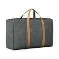 thumbnail image 2 of Bolsa de almacenamiento de gran capacidad con asas extendidas - Bolsa de tela gris de 75x50x25cm para ropa, mantas y colchas - Plegable, impermeable y cremallera resistente, 2 of 9