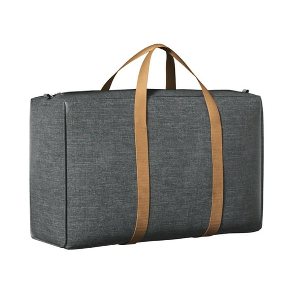 Hvmvliv Large Capacity Gray Storage Bag with Extended Handles, Moving Luggage Bag for Clothes Pillows Quilts Blankets, Dorm & Family Storage, 75x50x25cm Gray