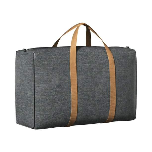 Bolsa de almacenamiento de tela grande con asa extendida, contenedor de equipaje para mudanzas para ropa, almohadas, edredones, mantas, organizador plegable para dormitorio, hogar, armario, viajes
