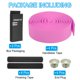 thumbnail image 3 of Cinta de manillar de bicicleta Uxcell EVA con tapones de extremo negro, paquete de 4 en color rosa, 3 of 7