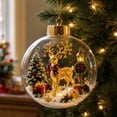thumbnail image 5 of Glowing Christmas Story Ornament, Light-Up Mini Holiday Scene with Warm LED Light, Festive Keepsake Gift for Home Christmas Party Decoration, 5 of 8