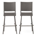 thumbnail image 6 of Jopath 29" Set of 2 Outdoor PE Rattan Armless Barstool for Garden Outdoor Patio Deck Balcony Grey, 6 of 9