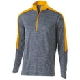 thumbnail image 5 of Holloway Sportswear S Boys ELECTRIFY 1/2 ZIP PULLOVER Navy Heather/Light Gold 222642, 5 of 7