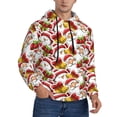 thumbnail image 2 of Sikiie Santa Claus bells Snowman Men's Hoodie, Essentials Hoodie, Sweatshirt, Pullover Hooded Sweatshirt for Men-Large, 2 of 7