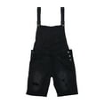 thumbnail image 1 of Fortune Men Denim Suspender Pants Ripped Jumpsuits Short Overalls,S-2XL, 1 of 5